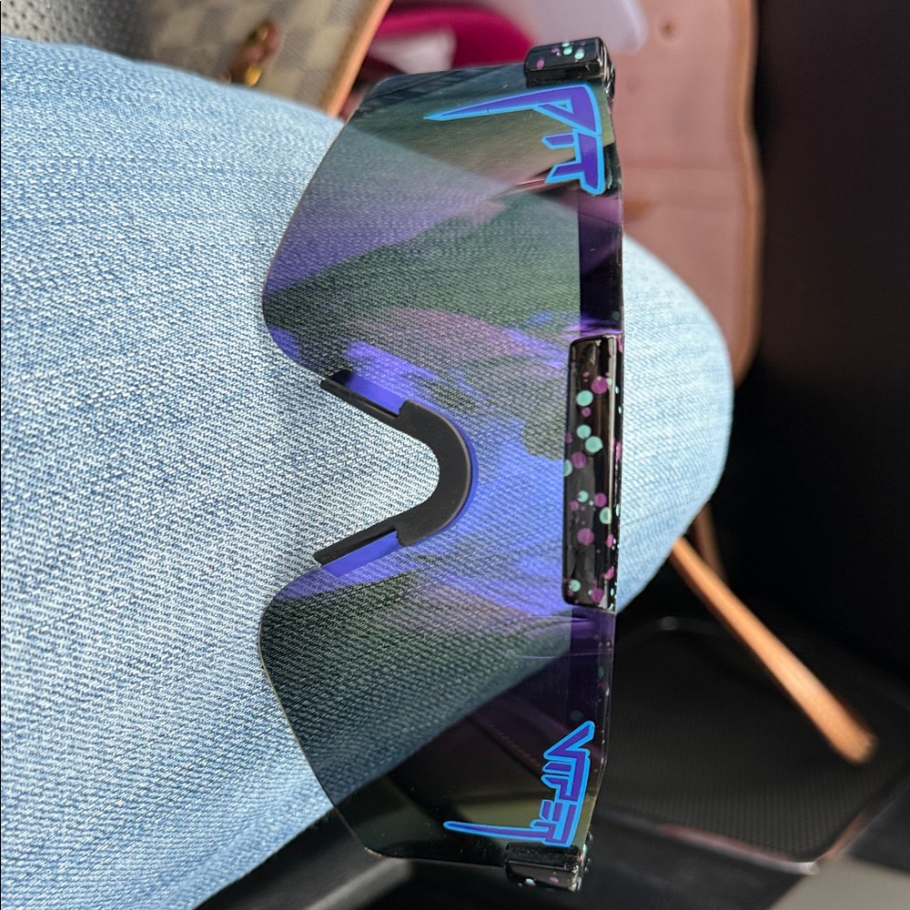 Pit Viper VR Headset with Purple and Blue Accents